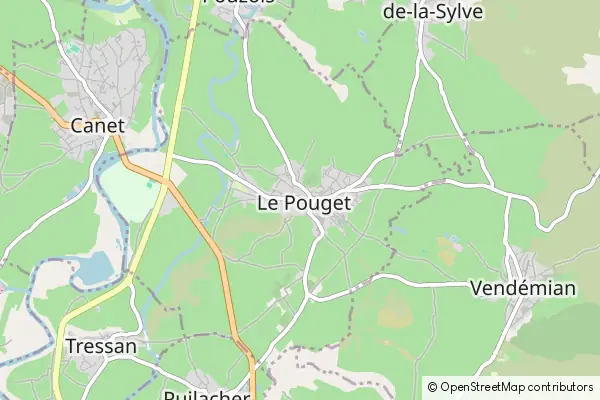 Mapa Le Pouget