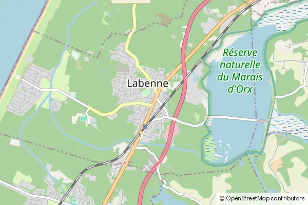 Mapa Labenne