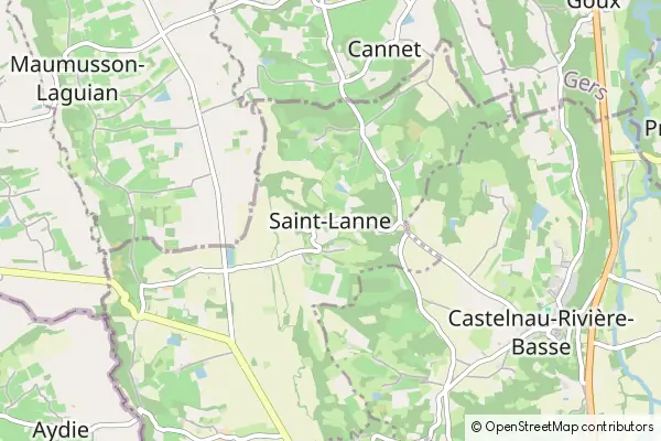 Mapa Saint-Lanne