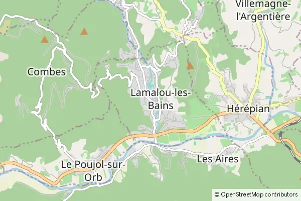 Mapa Lamalou-les-Bains