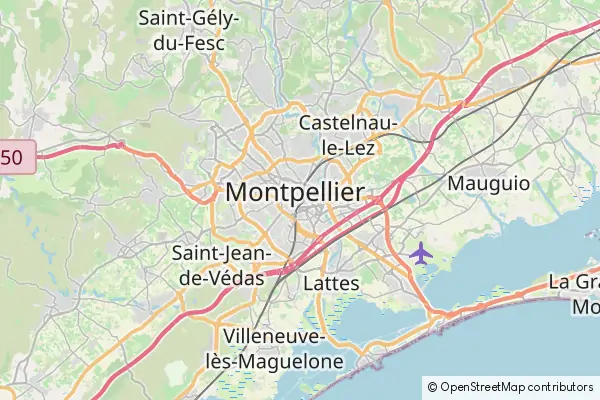 Mapa Montpellier