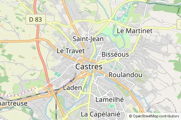 Mapa Castres