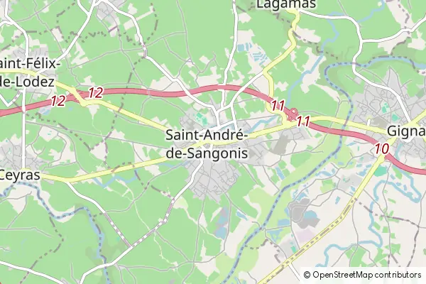 Mapa Saint-André-de-Sangonis