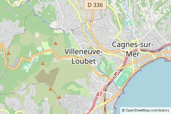 Mapa Villeneuve-Loubet