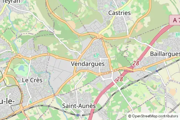 Mapa Vendargues