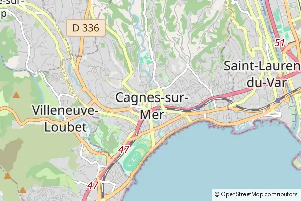 Mapa Cagnes-sur-Mer