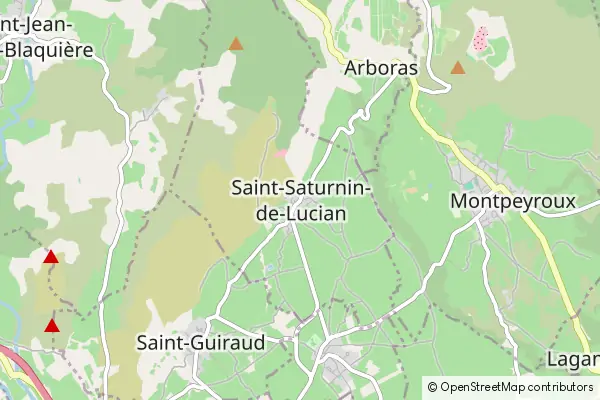 Mapa Saint-Saturnin-de-Lucian