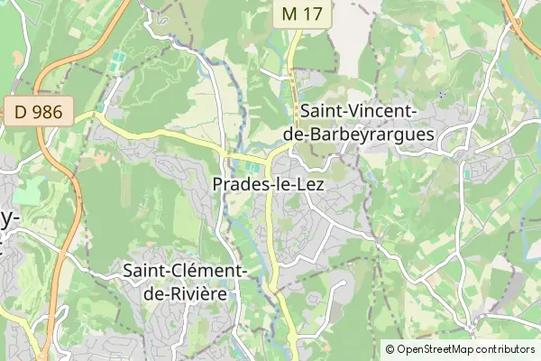 Mapa Prades-le-Lez