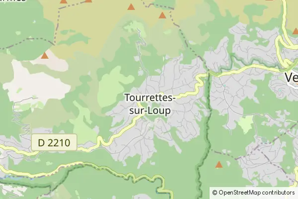 Mapa Tourrettes-sur-Loup