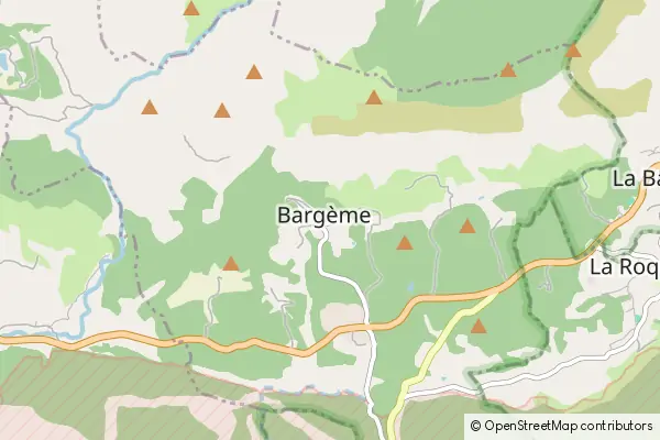 Mapa Bargème