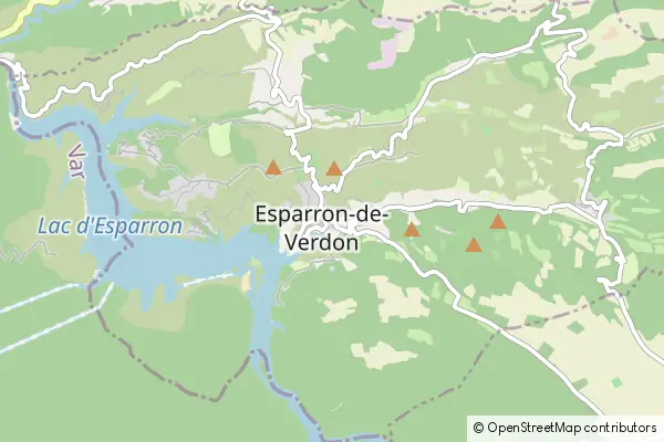 Mapa Esparron de Verdon