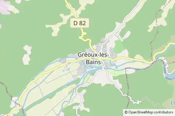 Mapa Greoux les Bains