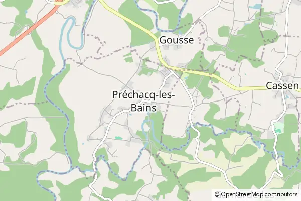 Mapa Préchacq-les-Bains