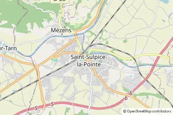 Mapa Saint-Sulpice-la-Pointe