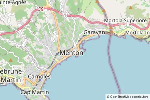 Mapa Menton