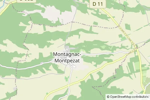 Mapa Montagnac-Montpezat