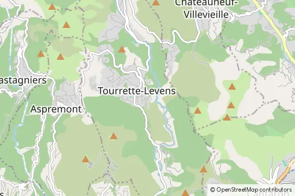 Mapa Tourrette-Levens