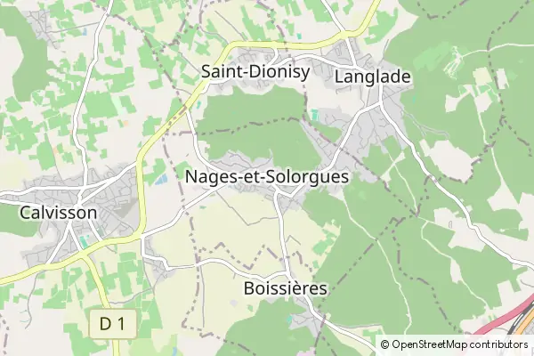 Mapa Nages-et-Solorgues