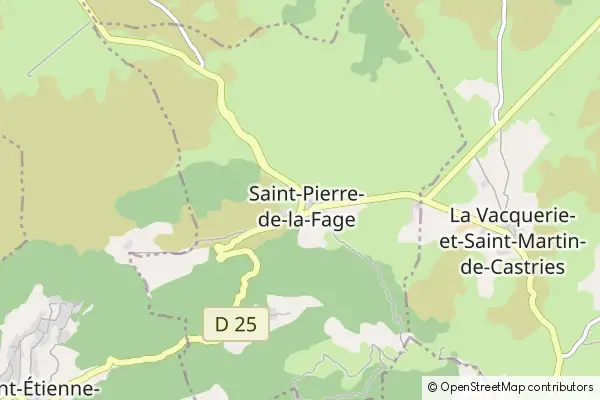 Mapa Saint-Pierre-de-la-Fage