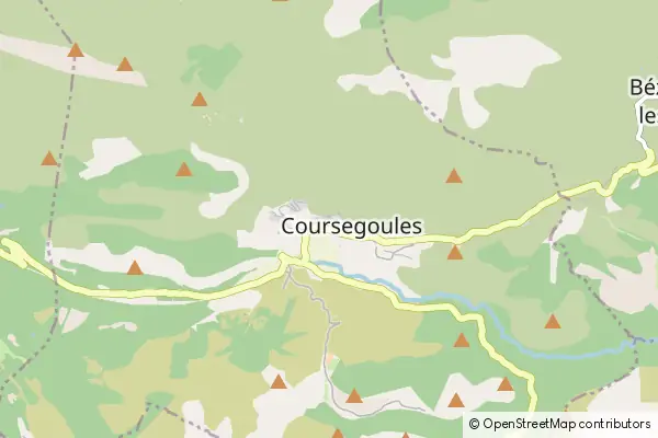 Mapa Coursegoules