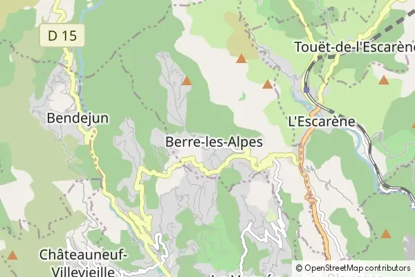 Mapa Berre-les-Alpes