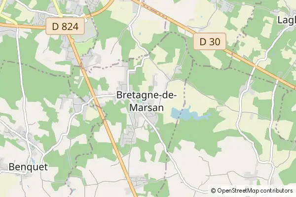 Mapa Bretagne-de-Marsan