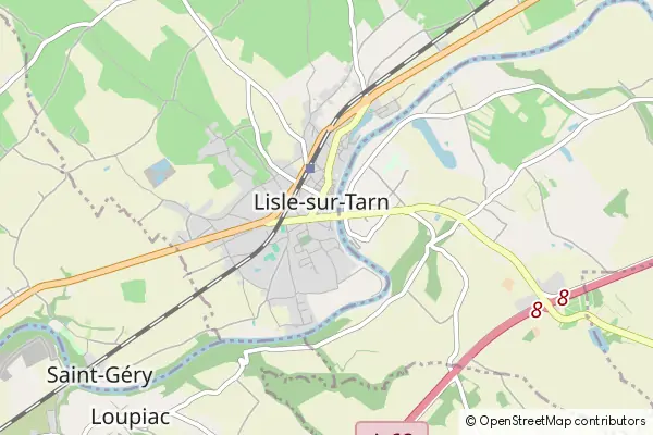 Mapa Lisle-sur-Tarn