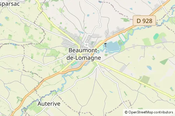 Mapa Beaumont de Lomagne