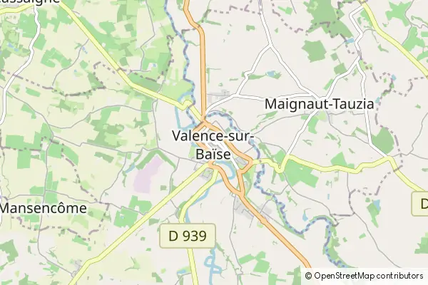 Mapa Valence-sur-Baïse