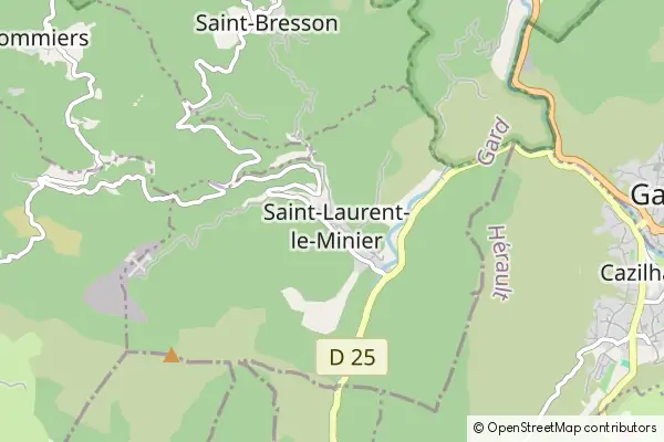 Mapa Saint-Laurent-le-Minier