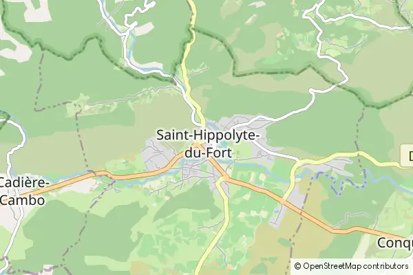 Mapa Saint-Hippolyte-du-Fort