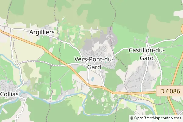 Mapa Vers-Pont-du-Gard