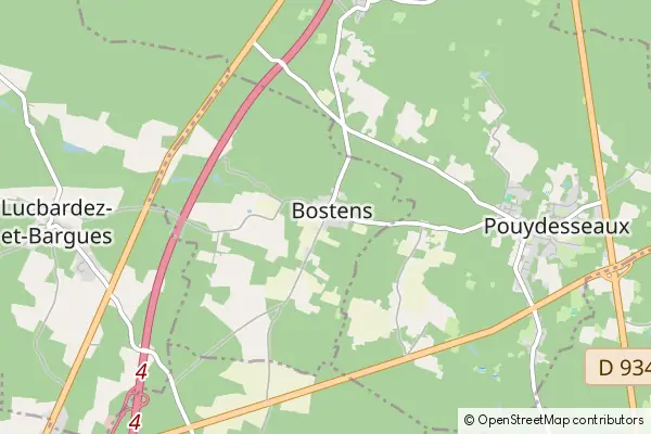 Mapa Bostens