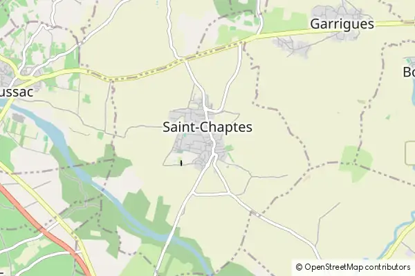 Mapa Saint-Chaptes