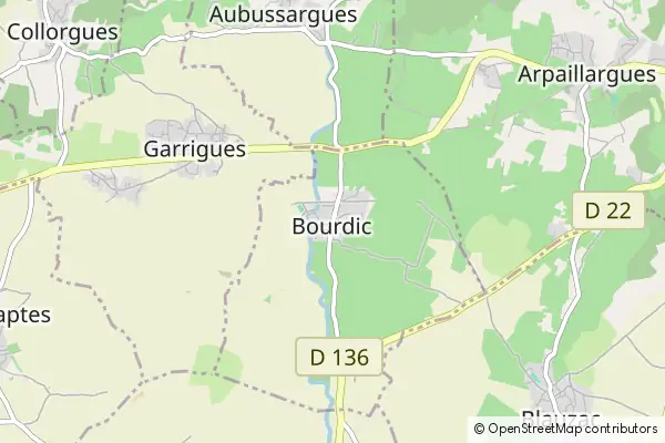 Mapa Bourdic