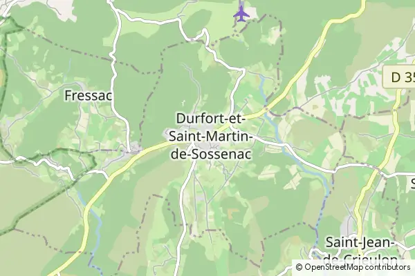 Mapa Durfort et Saint-Martin de Sossenac