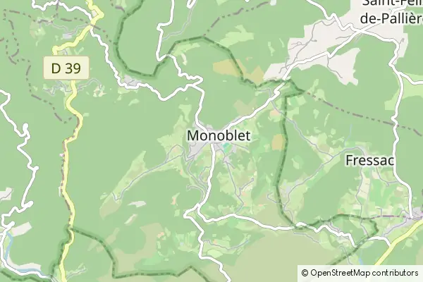 Mapa Monoblet