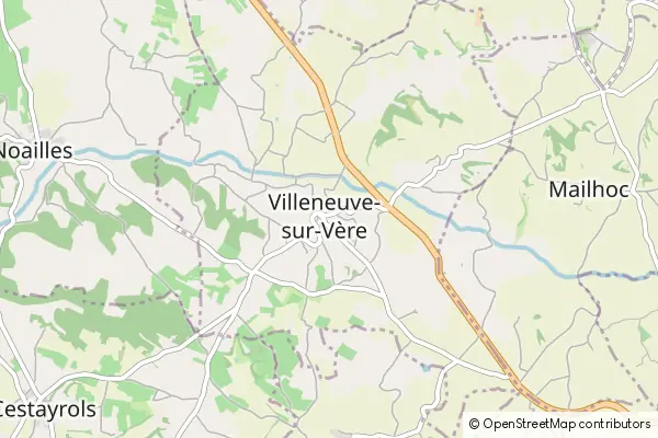 Mapa Villeneuve sur Vere