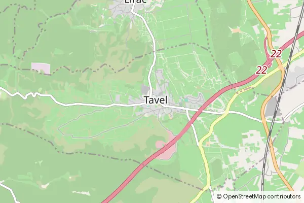 Mapa Tavel