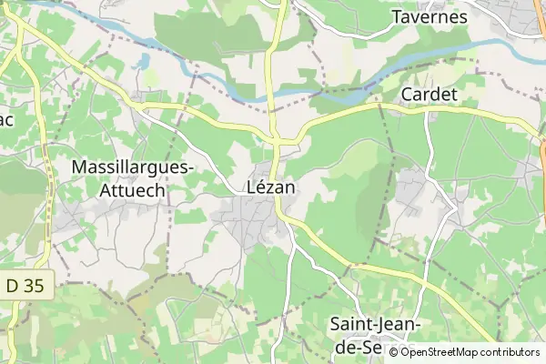 Mapa Lézan