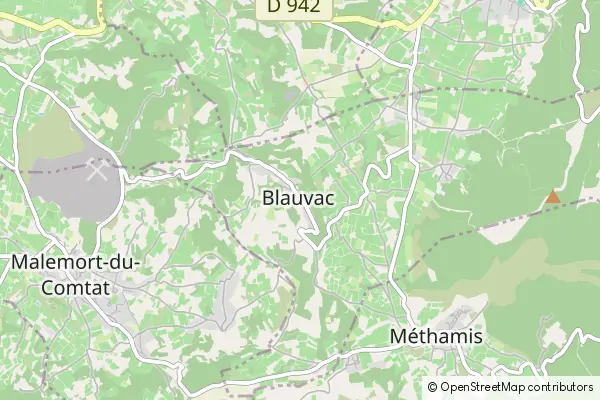 Mapa Blauvac