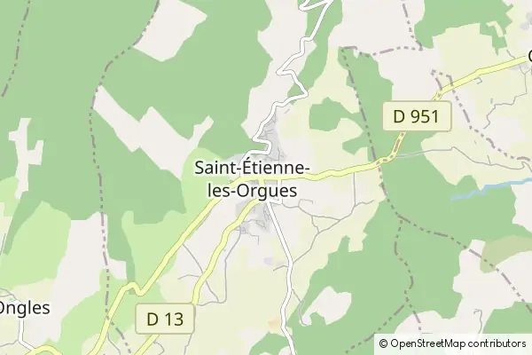 Mapa Saint-Étienne-les-Orgues