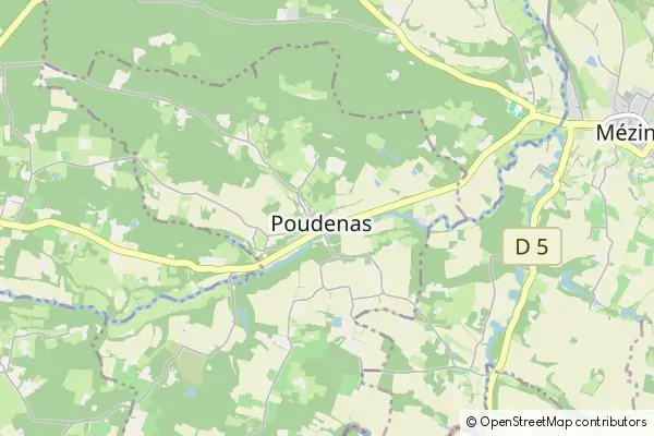 Mapa Poudenas