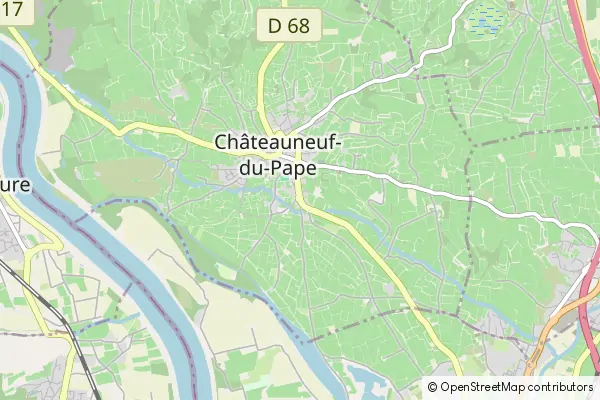 Mapa Châteauneuf-du-Pape