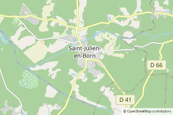 Mapa Saint-Julien-en-Born