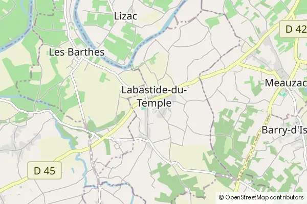 Mapa Labastide-du-Temple