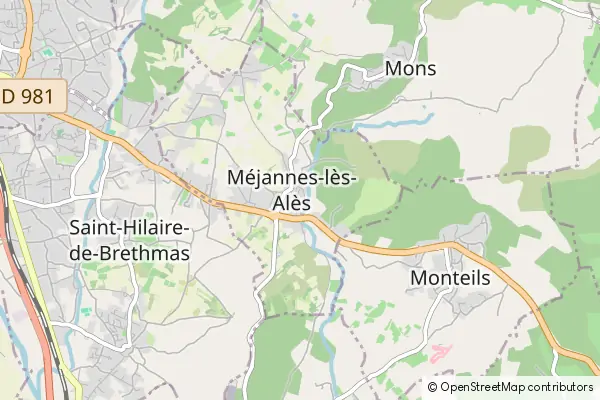 Mapa Mejannes Les Ales