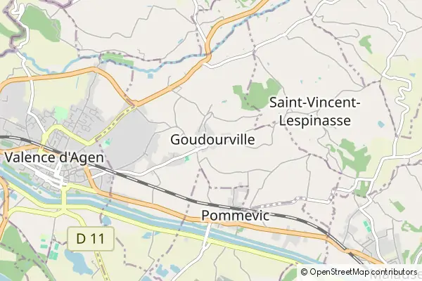 Mapa Goudourville