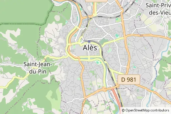 Mapa Alès