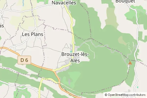 Mapa Brouzet-lès-Alès